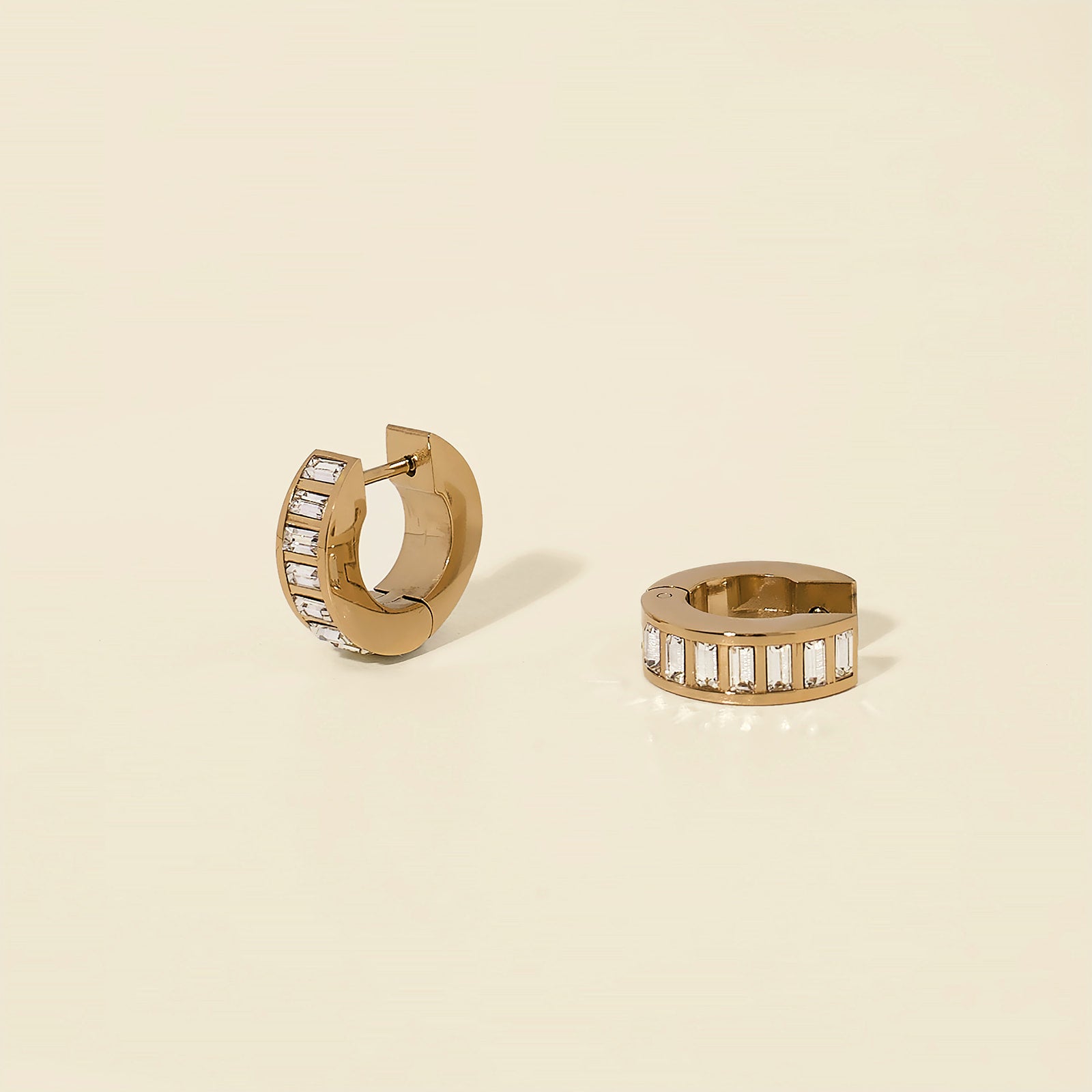 Crystal Line Hoops