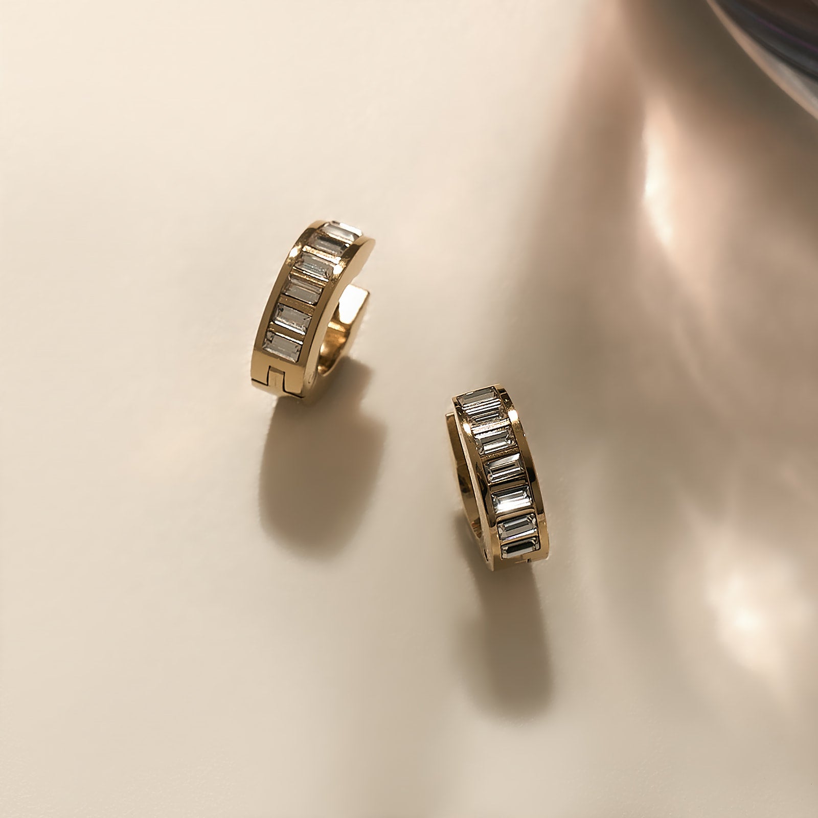 Crystal Line Hoops