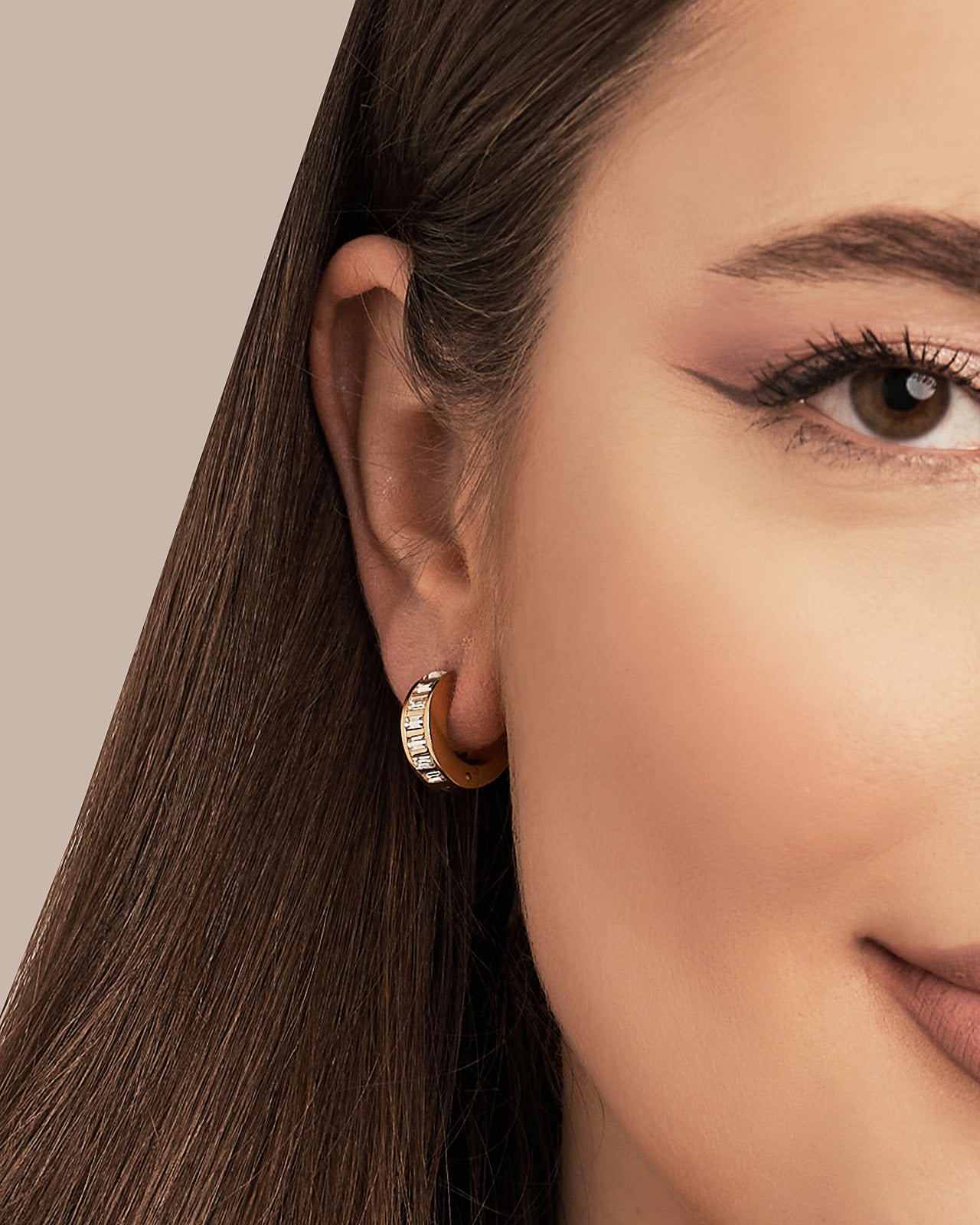 Crystal Line Hoops