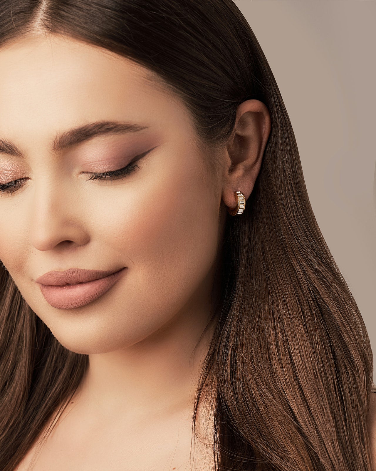 Crystal Line Hoops